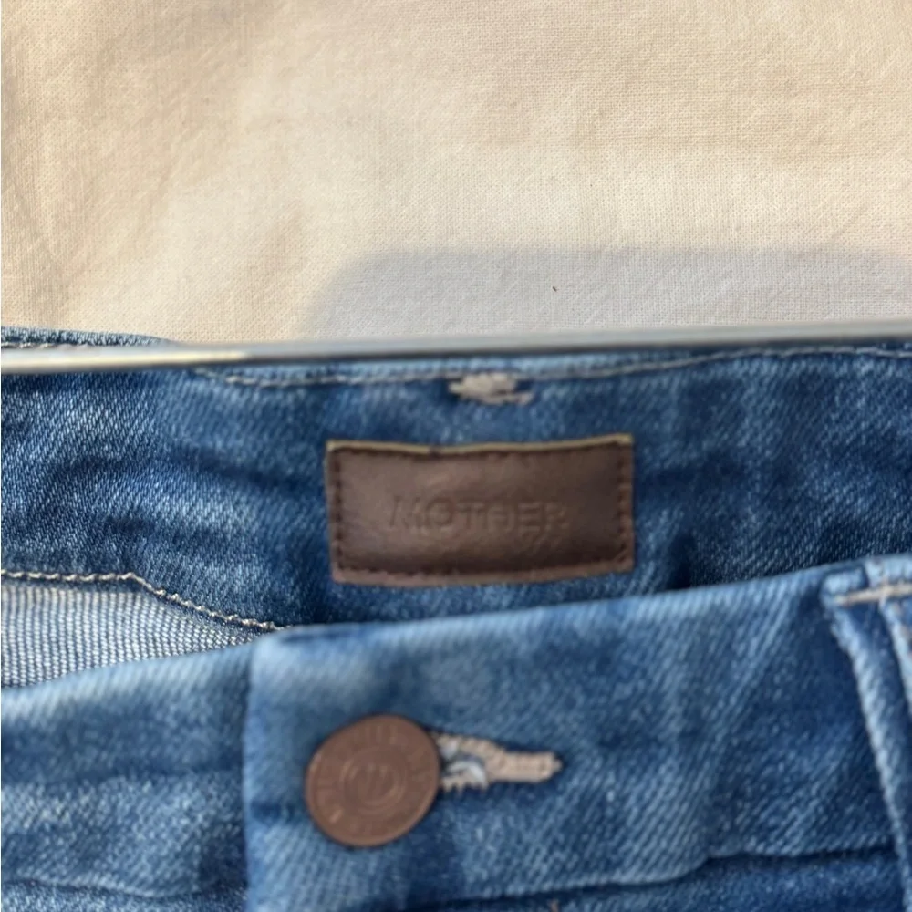 MOTHER Light Blue Wide Leg Jeans - Picture 5 of 7